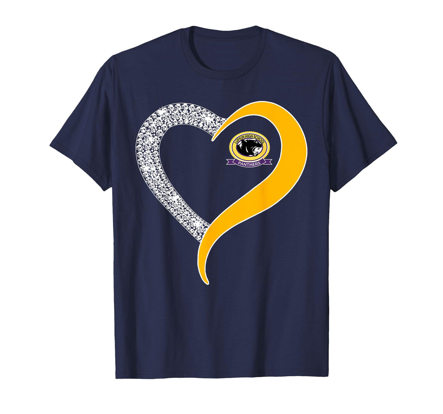 Lufkin Panthers Logo Diamond Heart HS T-Shirt