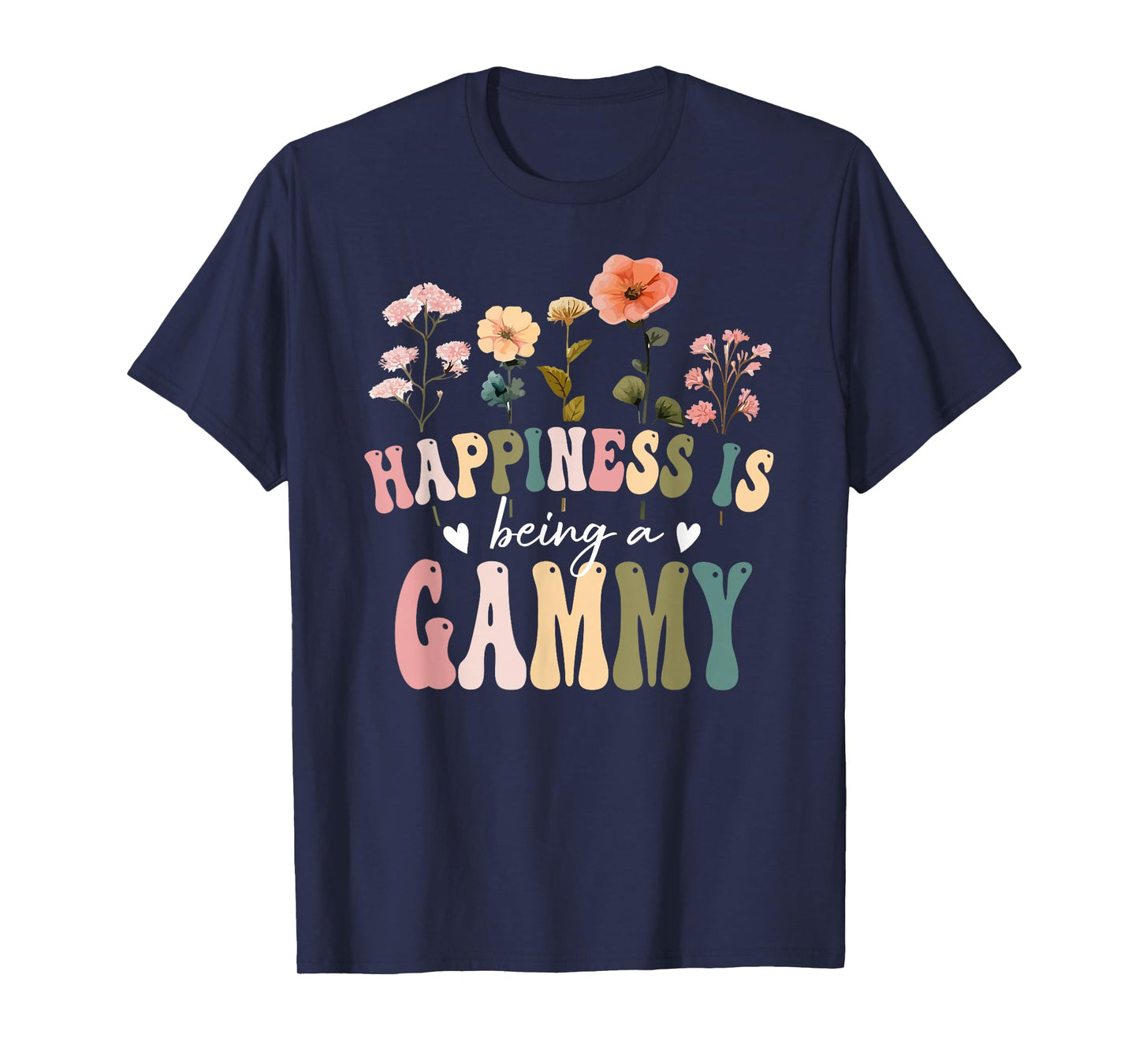 Happiness is Being a Gammy Floral Design Gammy Mother's Day T-Shirt