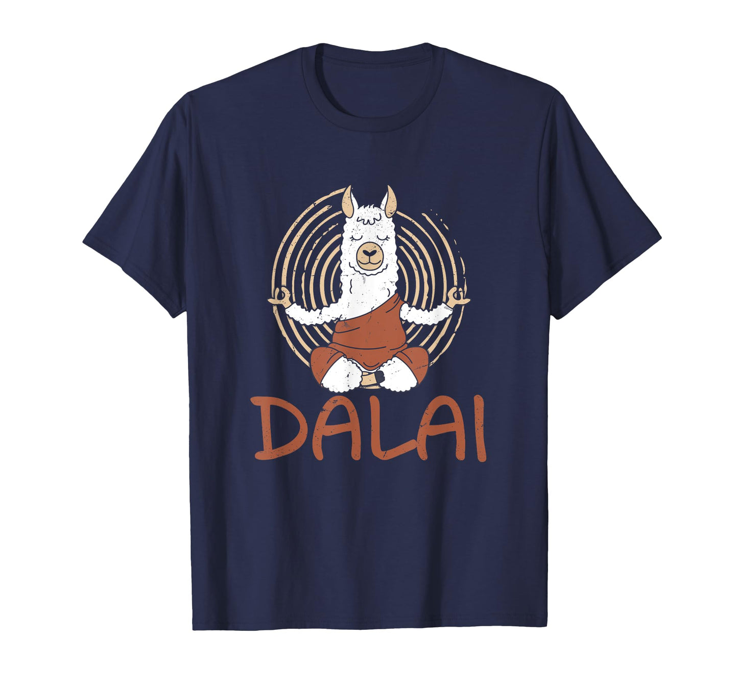 Dalai Lama Llama Does Yoga Meditation With Buddhism Alpaca T-Shirt