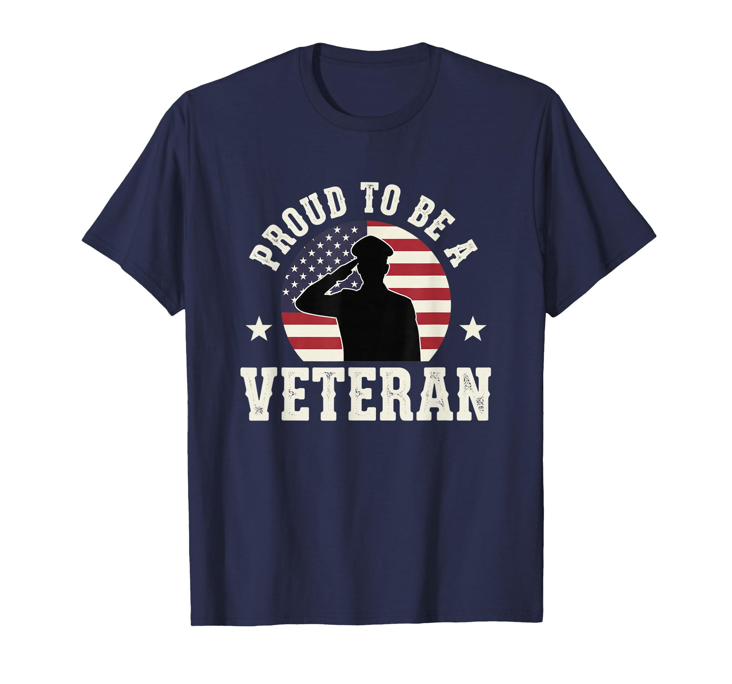 Christian Proud to Be A Veteran - American Flag Salute T-Shirt