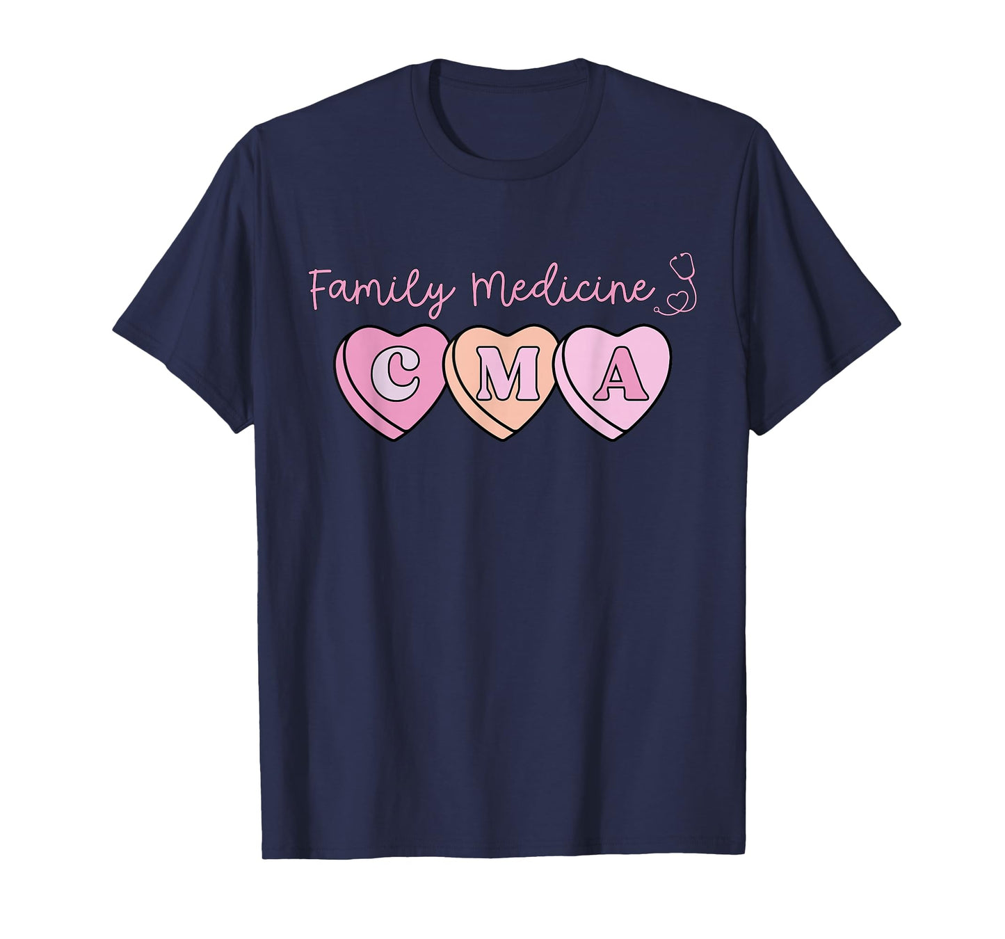 Family Medicine CMA Certified Medical Assistant Valentines T-Shirt