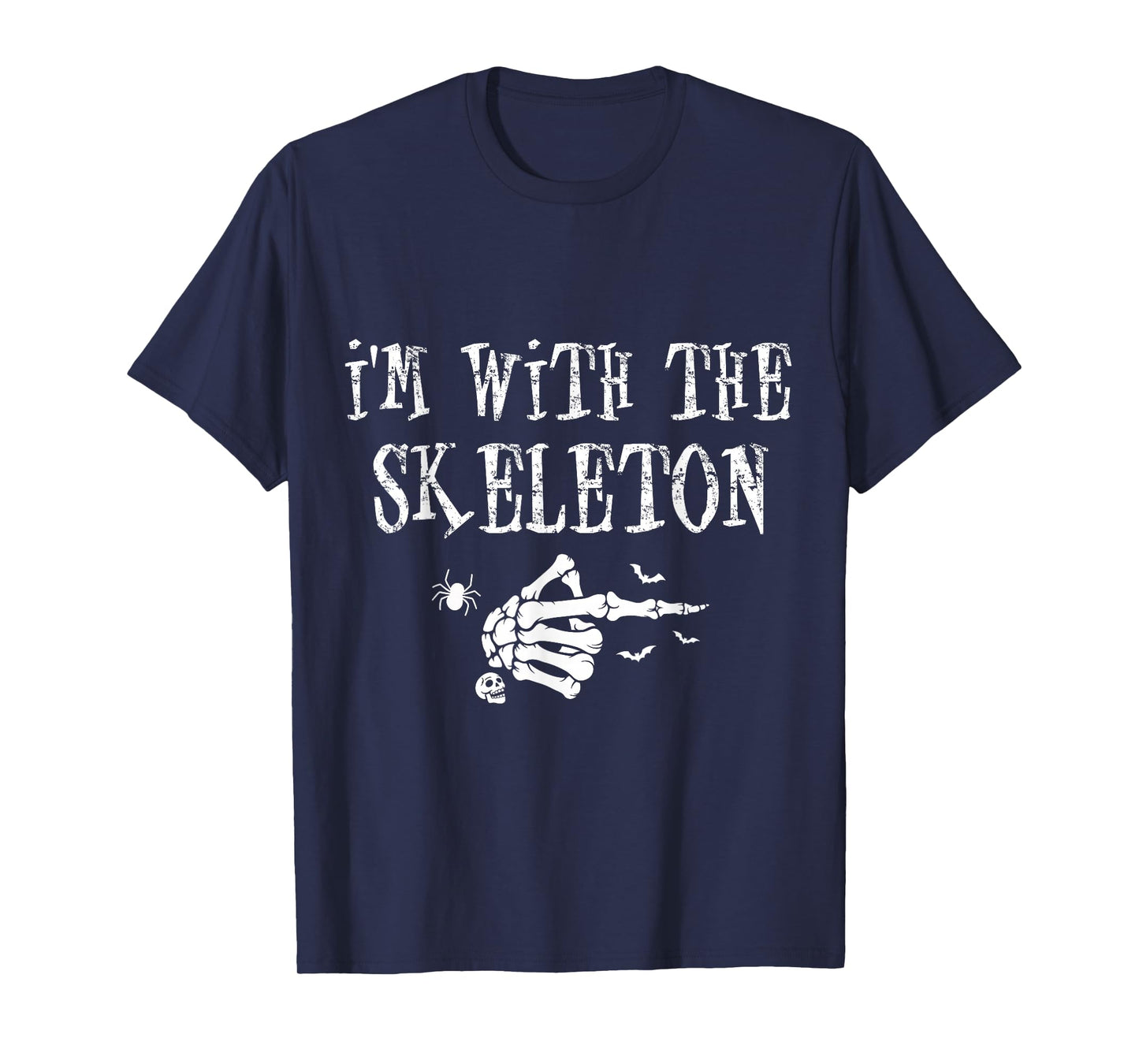 I'm with The Skeleton Matching Couple Costume Halloween T-Shirt