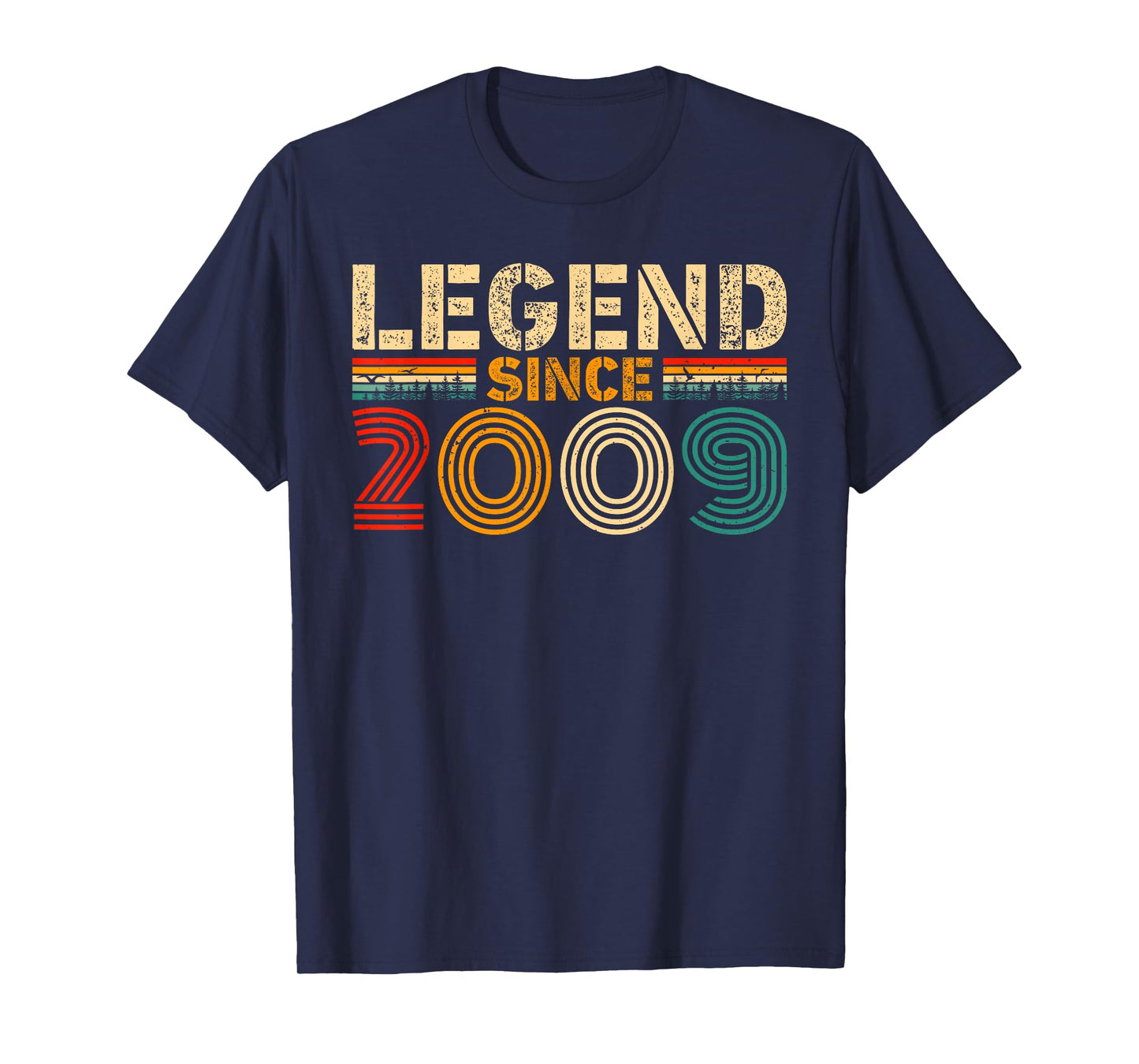 Legend Since 2009 Vintage Birthday Year 2009 Men Women Retro T-Shirt