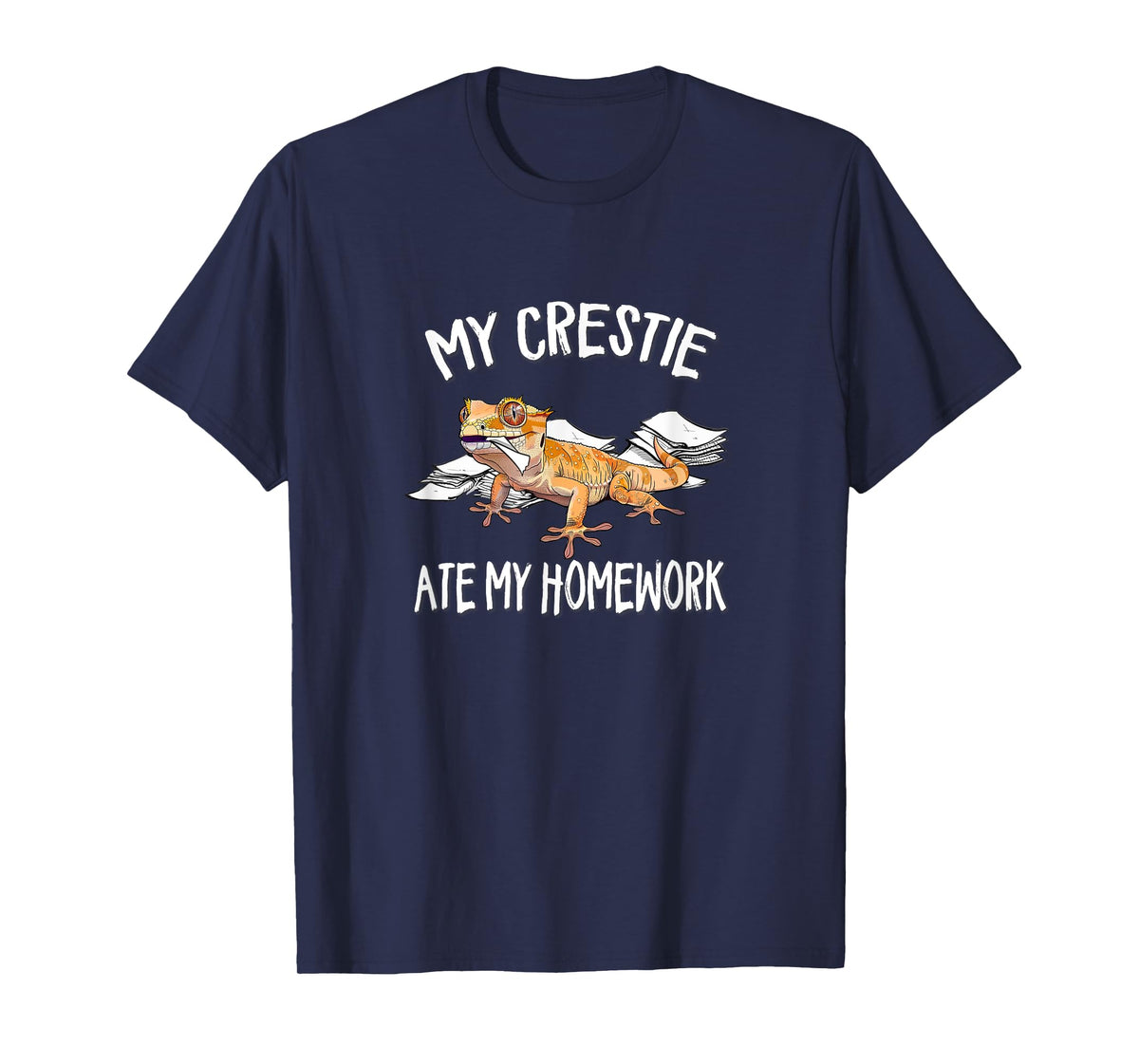 Kids Crestie Ate My Homework Pet Crested Gecko Lover T-Shirt