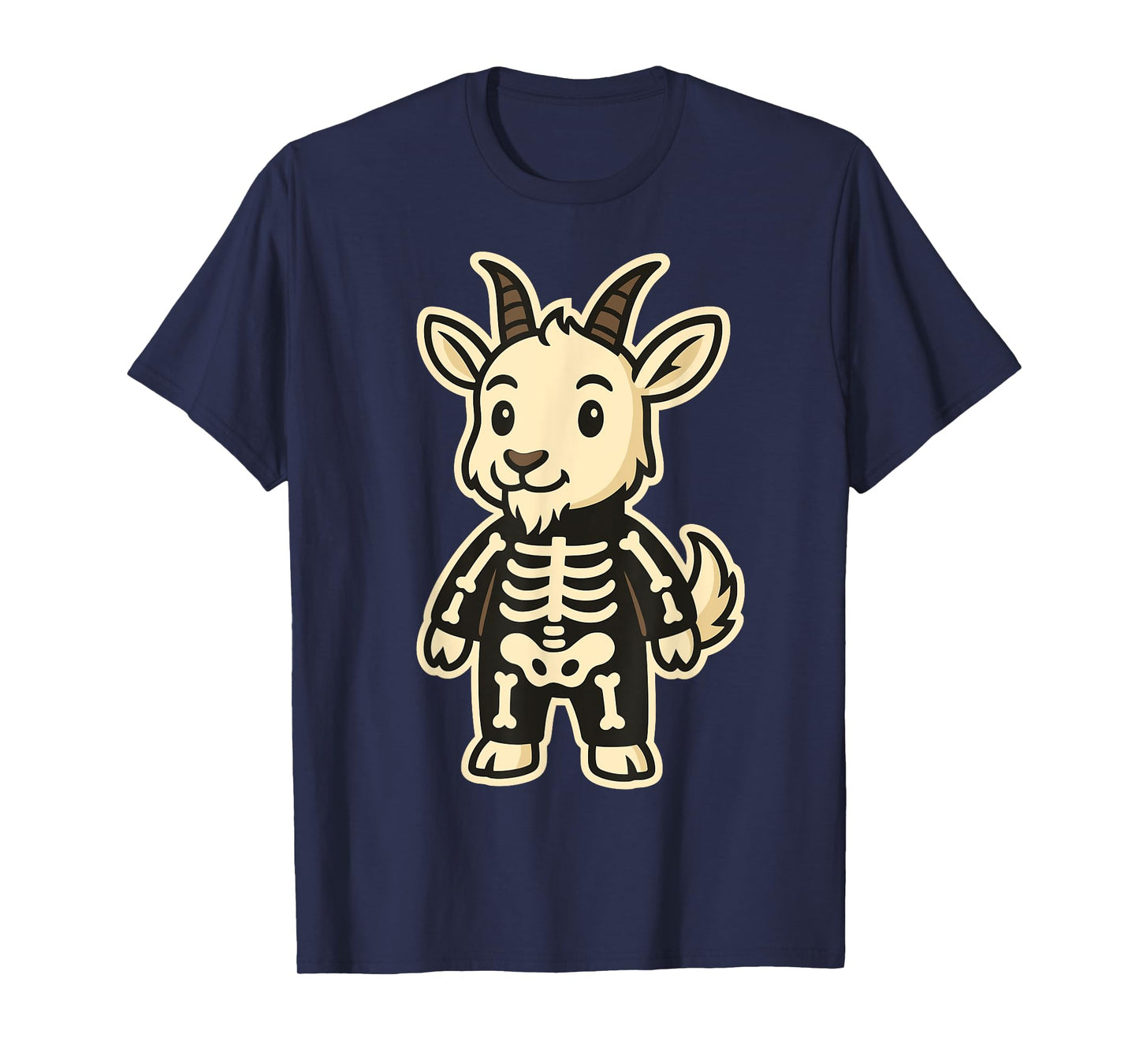 Funny Goat Skeleton Costume for Kids Boys Girls Halloween T-Shirt