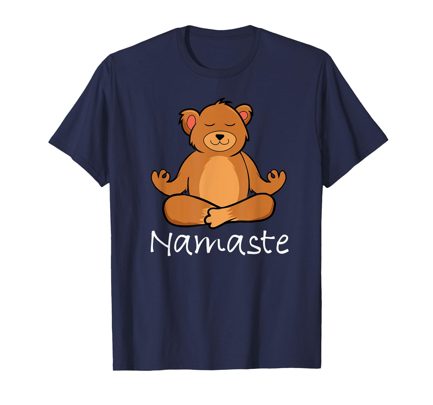 Adorable Cartoon Bear In Yoga Pose Or Meditating Namaste T-Shirt