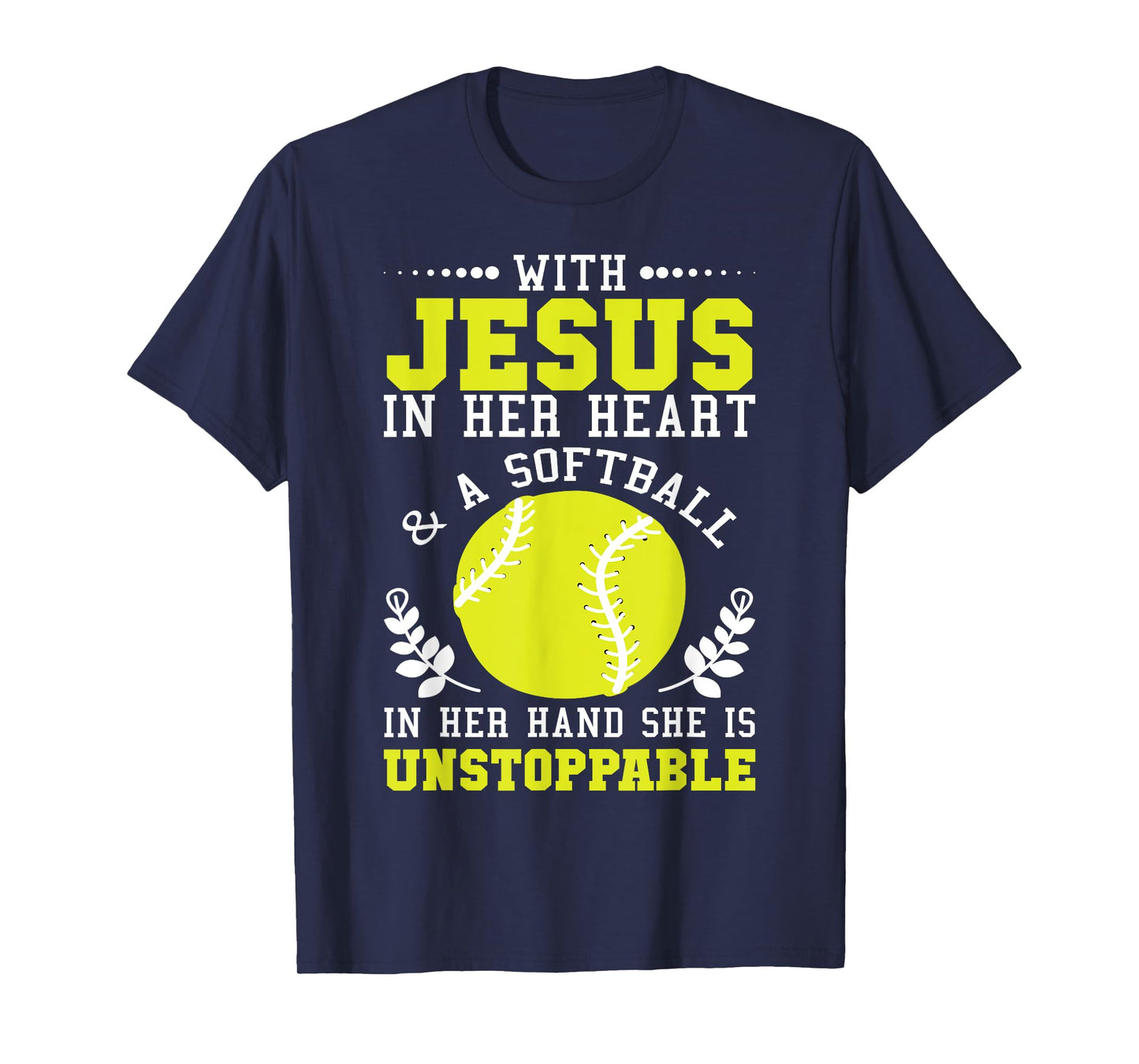 Christian Softball T-Shirt Religious Baseball Gift T-Shirt