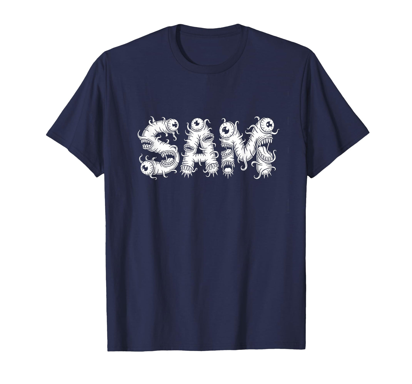 Sam Halloween Monsters - Personalized Name Word Art T-Shirt