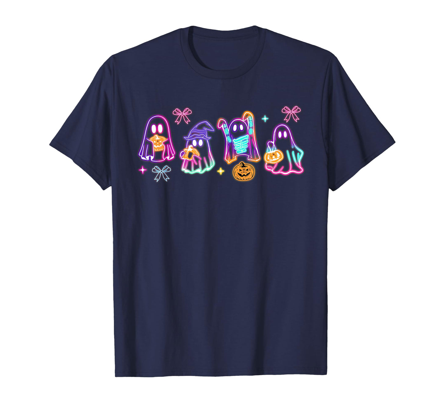 Spooky Season Ghost Neon Coquette Halloween Boujee Boo-Jee T-Shirt