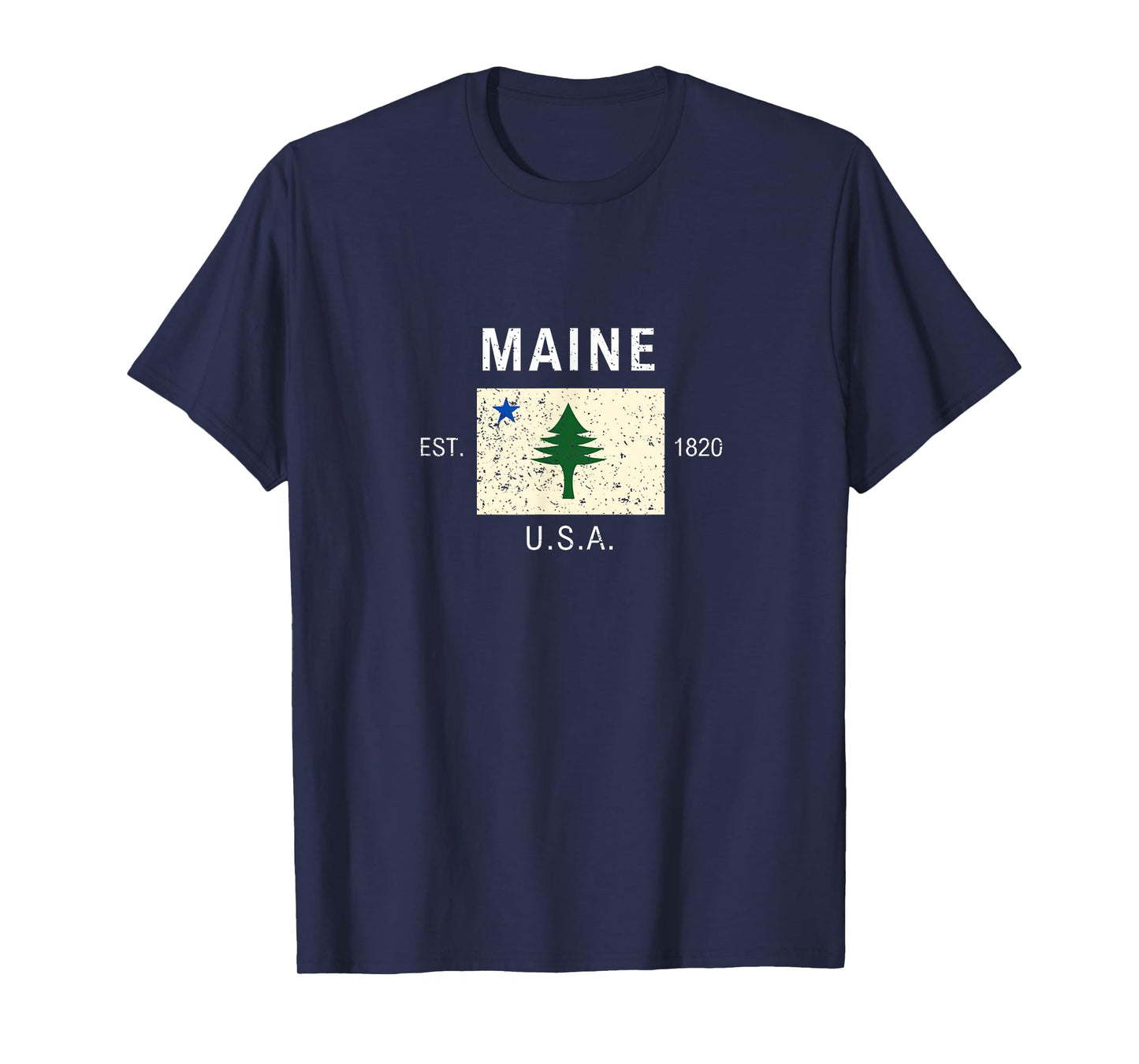 Flag of Maine Shirt Established 1820 Pine Tree State T-Shirt