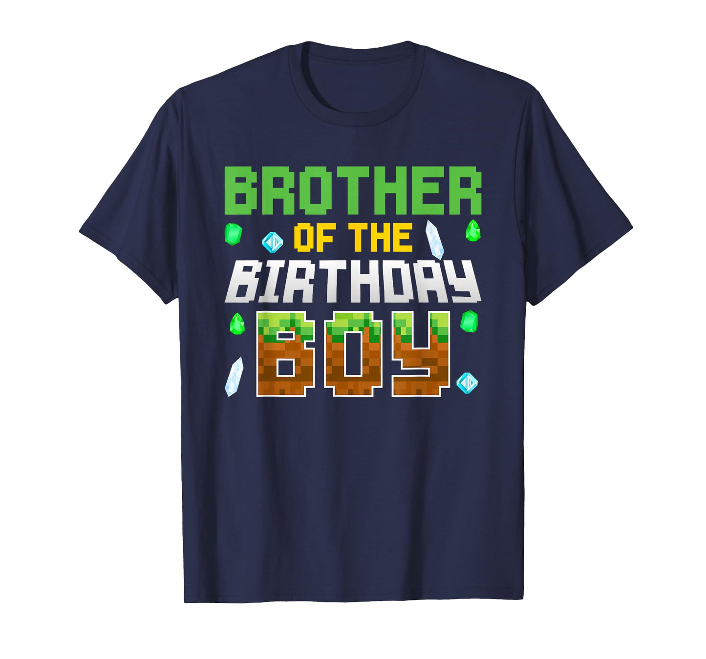 Brother Of The Birthday Boy Game Pixel Number Birthday Party T-Shirt