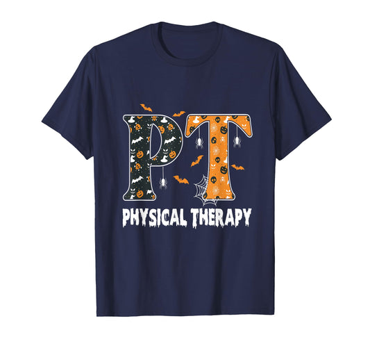 Physical Therapy Therapist Halloween Spooky PT Halloween T-Shirt