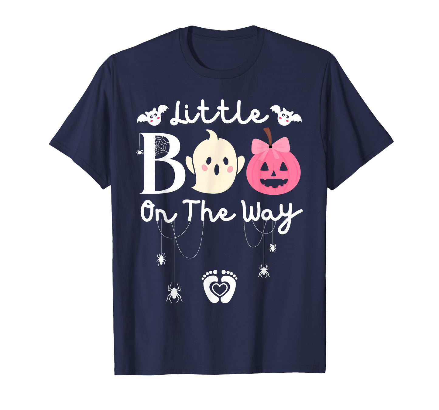 Little Boo On The Way-Halloween Girls Pregnancy Announcement T-Shirt