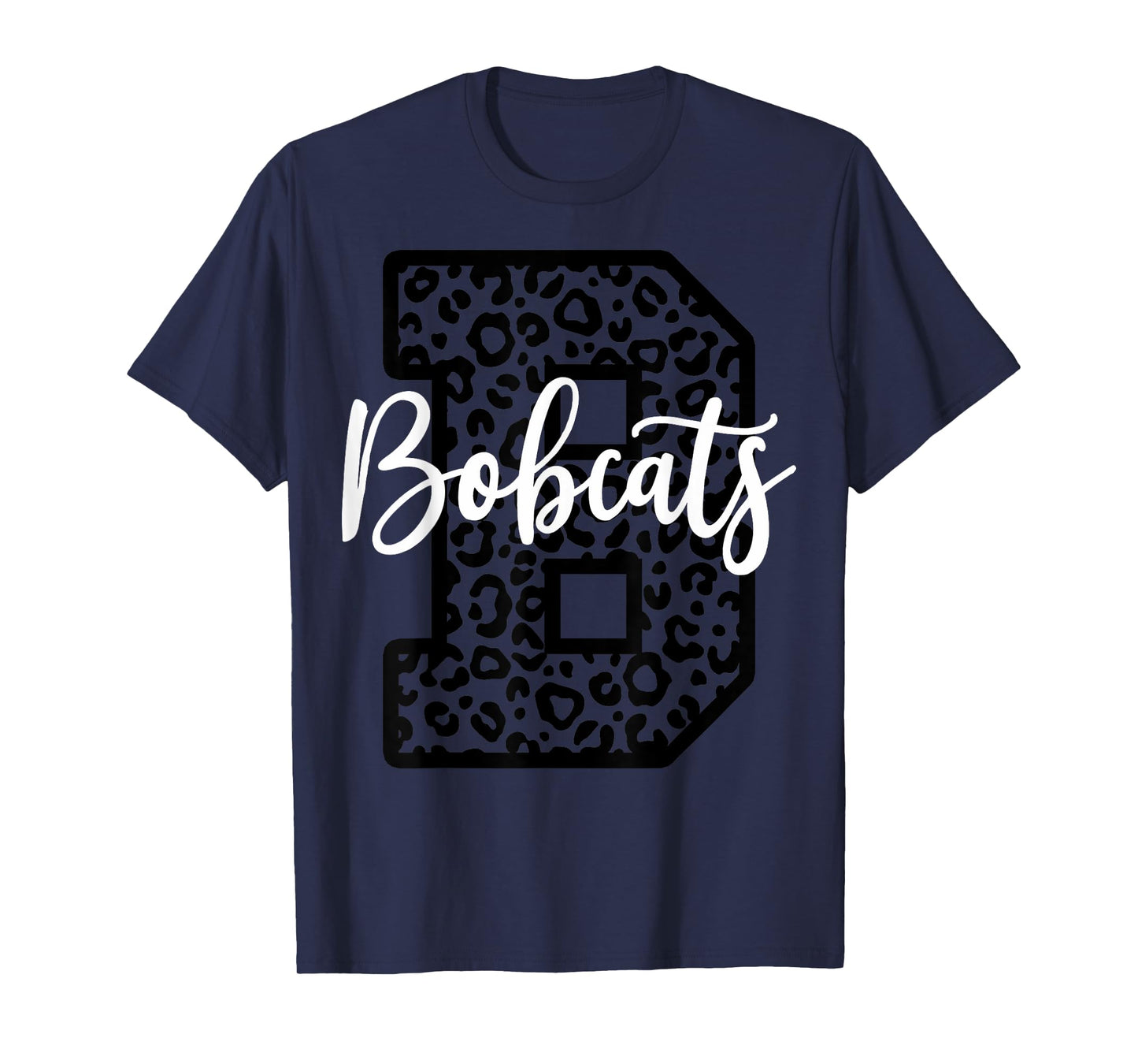 Bobcats School Spirit Leopard Sport Fan Game Day T-Shirt