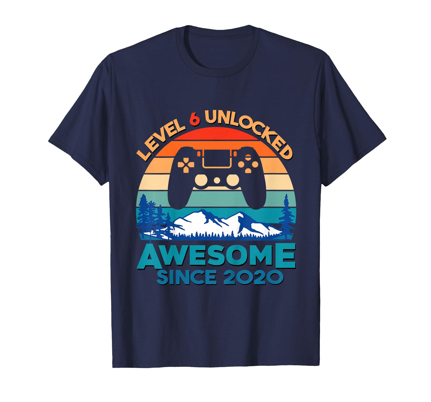 Kids Level 6 Unlocked 6th Birthday Boy Game Turning 6 Year Old T-Shirt