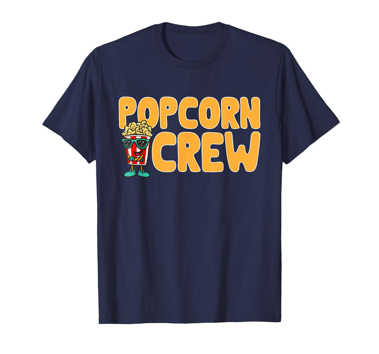 Popcorn Crew Movie Night Snack Popcorn T-Shirt