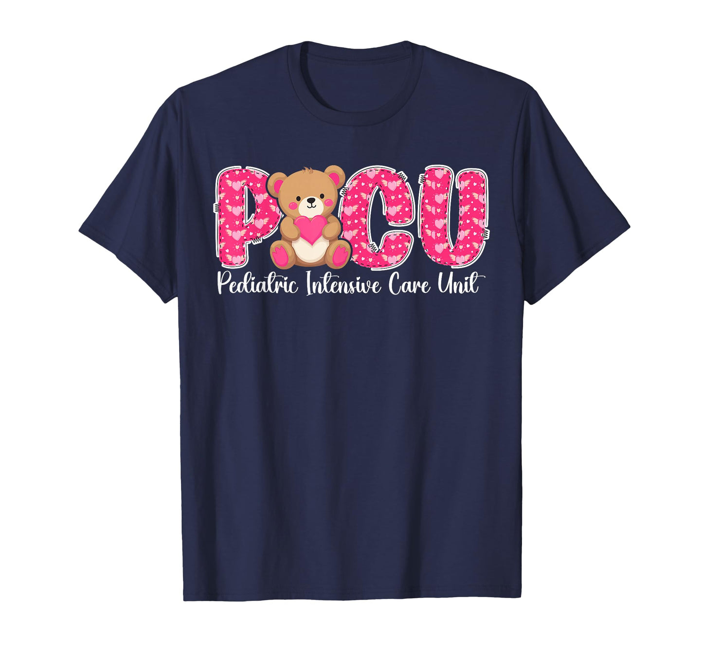 PICU Valentine Pediatric Intensive Care Unit Valentines Day T-Shirt