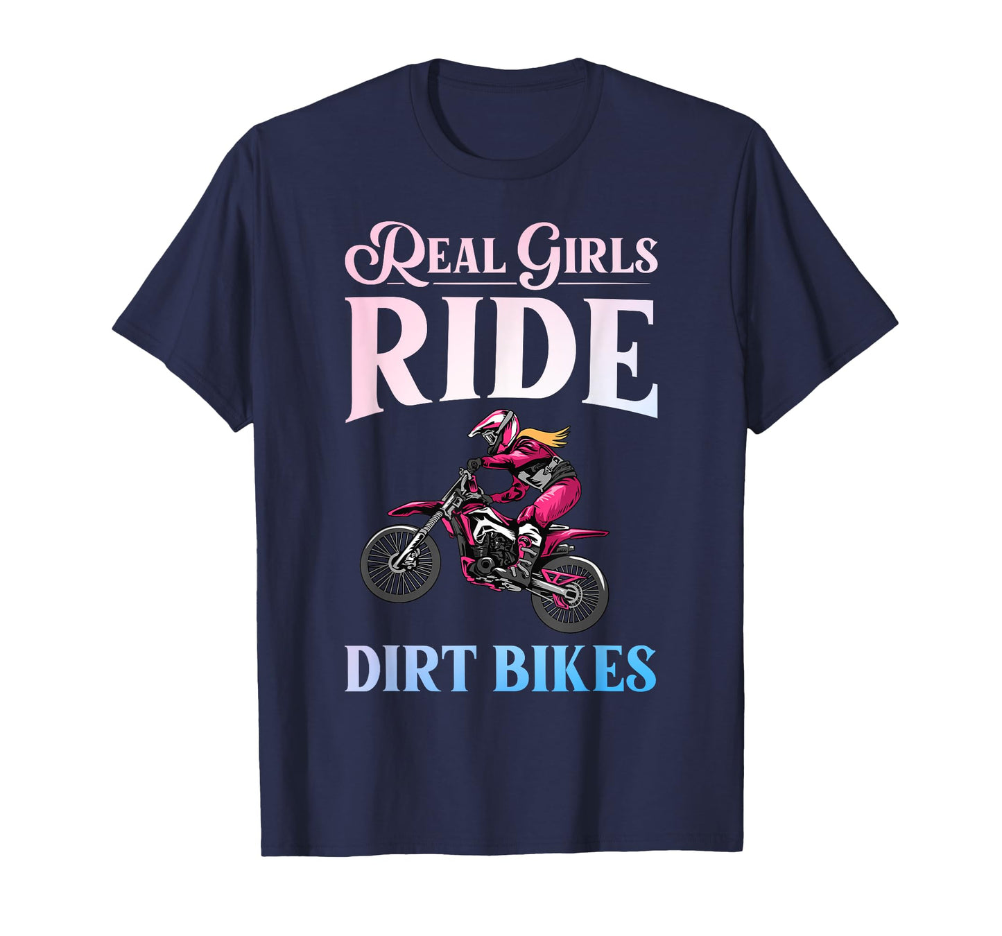 Cool Dirt Bike Art for Women Girls Motocross Racing Dirtbike T-Shirt