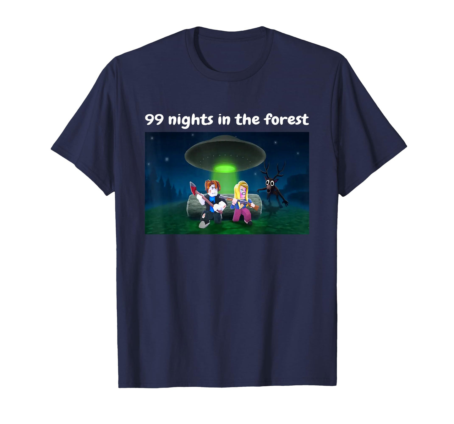 Funny 99 Nights in The Forest Birthday for Youth Boys Girls T-Shirt