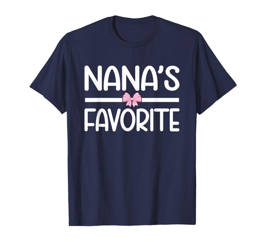 Grandma's - Nana's Favorite Baby Grandaughter Coquette Bow T-Shirt