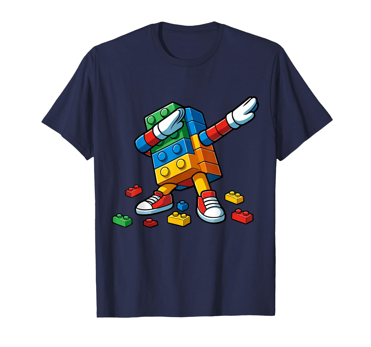 Dabbing Kids Master Builder Funny Building Blocks Brick Boys T-Shirt