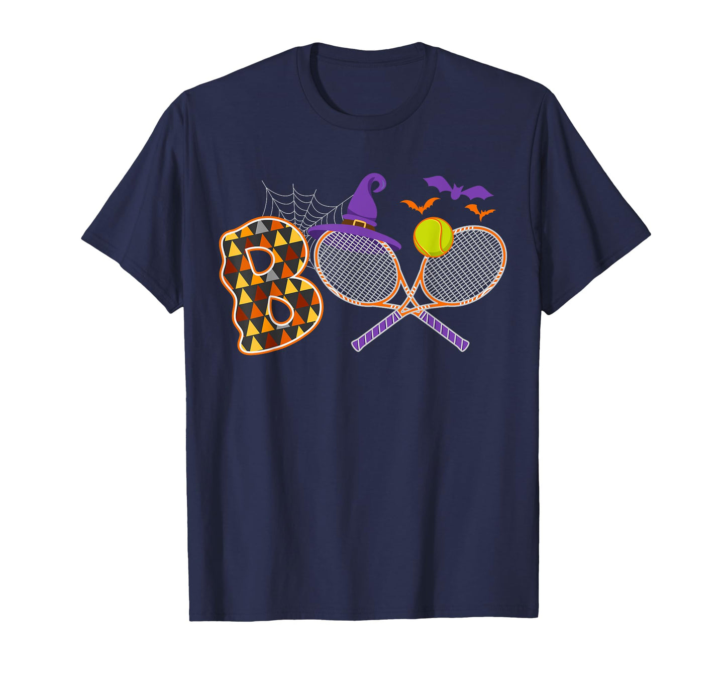 Boo Creepy Tennis Halloween Pumpkin Tennis Ball Costume T-Shirt