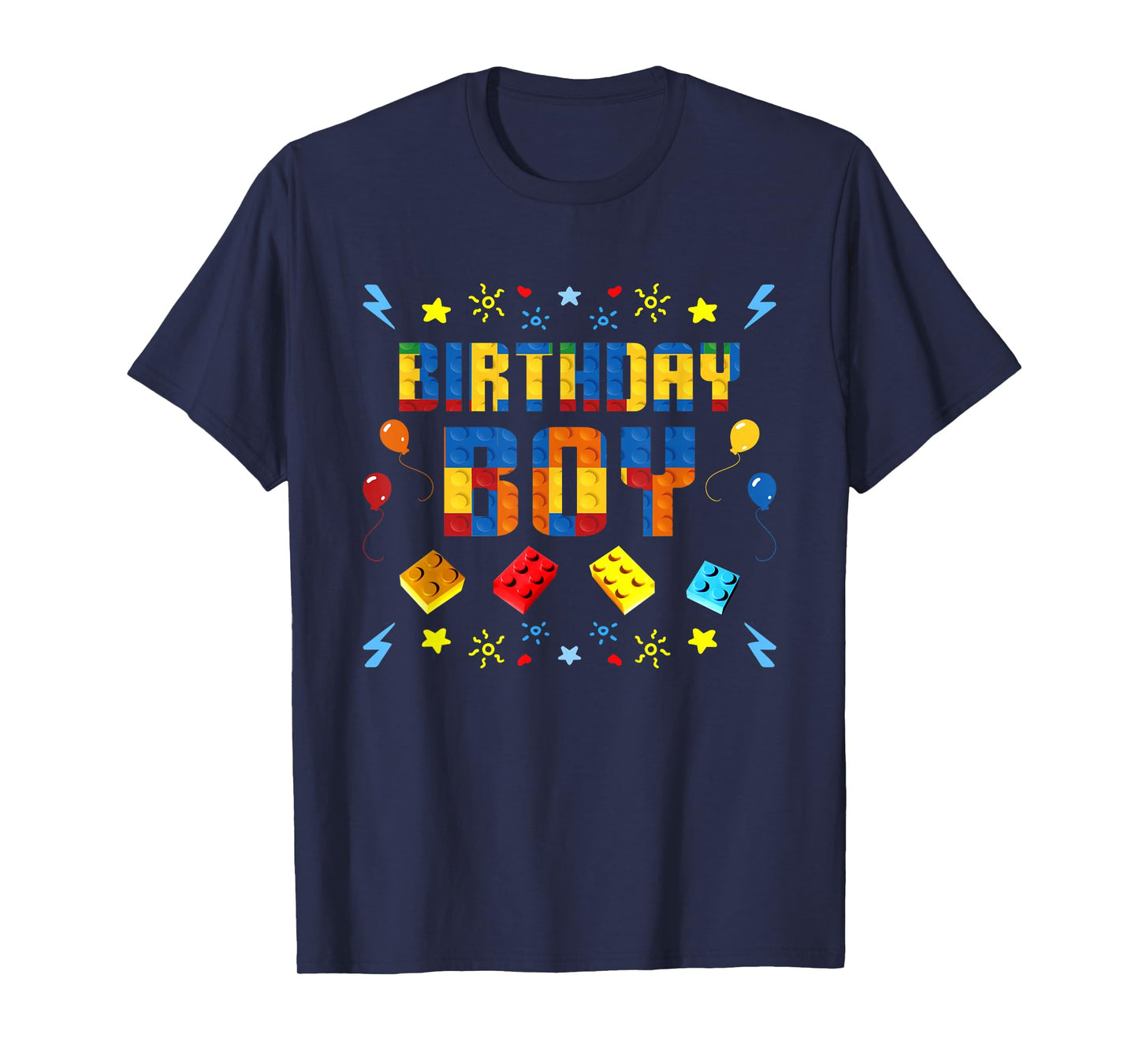 Birthday Boy Master Builder Building Blocks Matching Kids T-Shirt