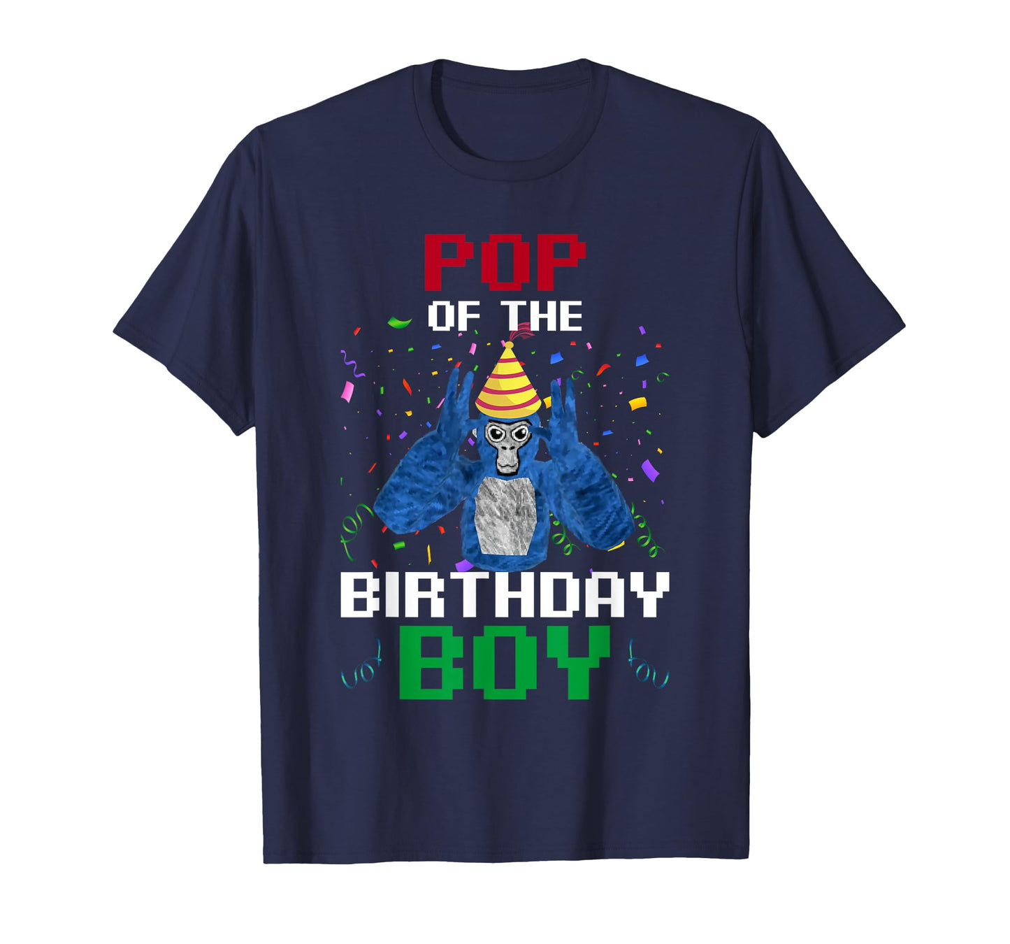Pop Of The Birthday Boy Funny Gorilla Video Game Boy Kids T-Shirt