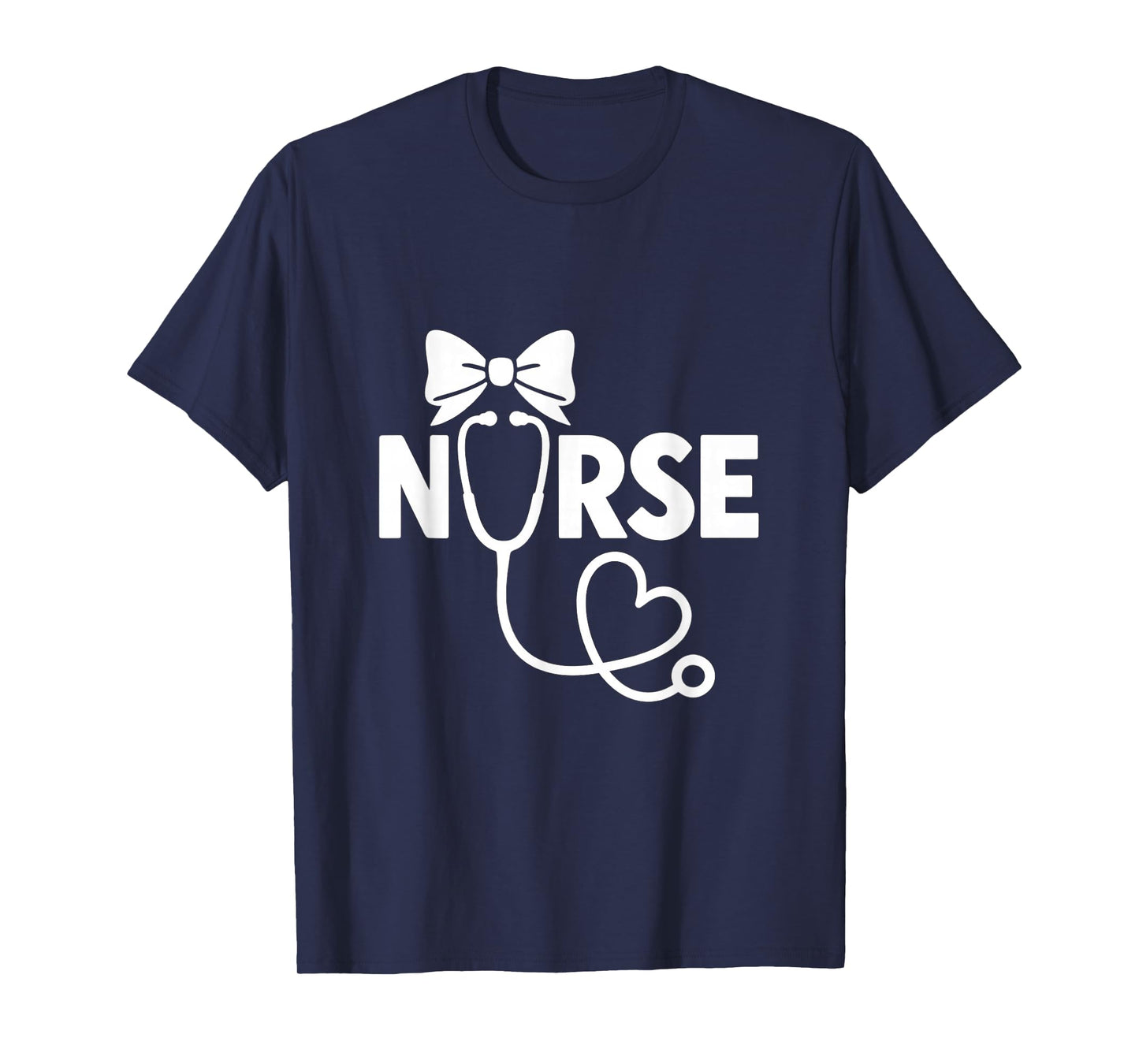 Coquette Bow Nurse Stethoscope Heart Nursing Doctor T-Shirt
