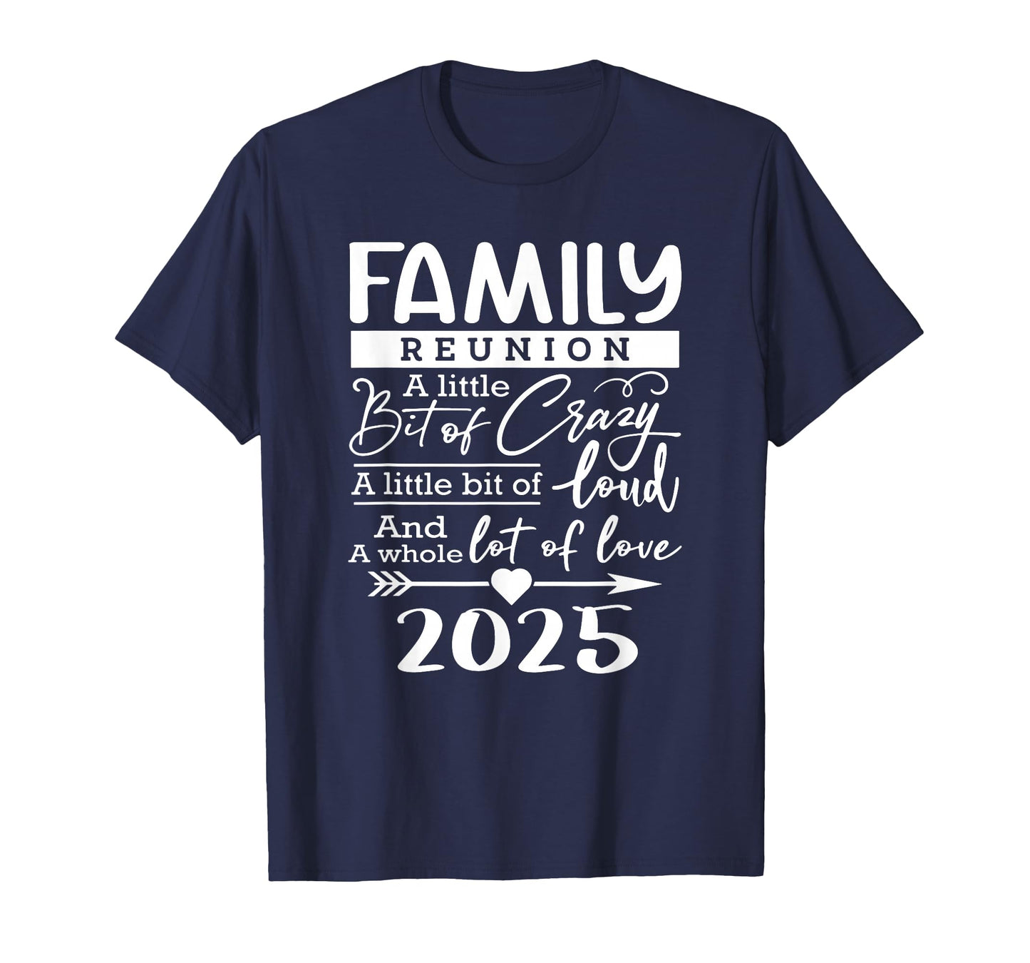 Retro 2025 Family Reunion A Little Bit Of Crazy Funny Family T-Shirt