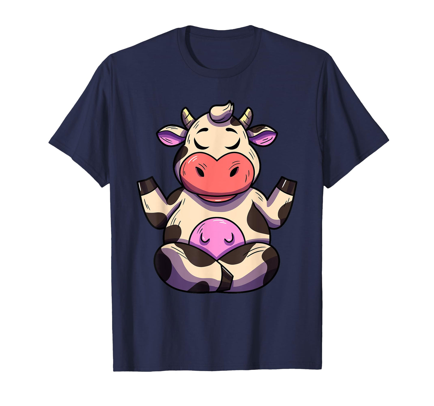 Cow Yoga Funny Cow Lovers Farmer Animal Yoga Cow T-Shirt