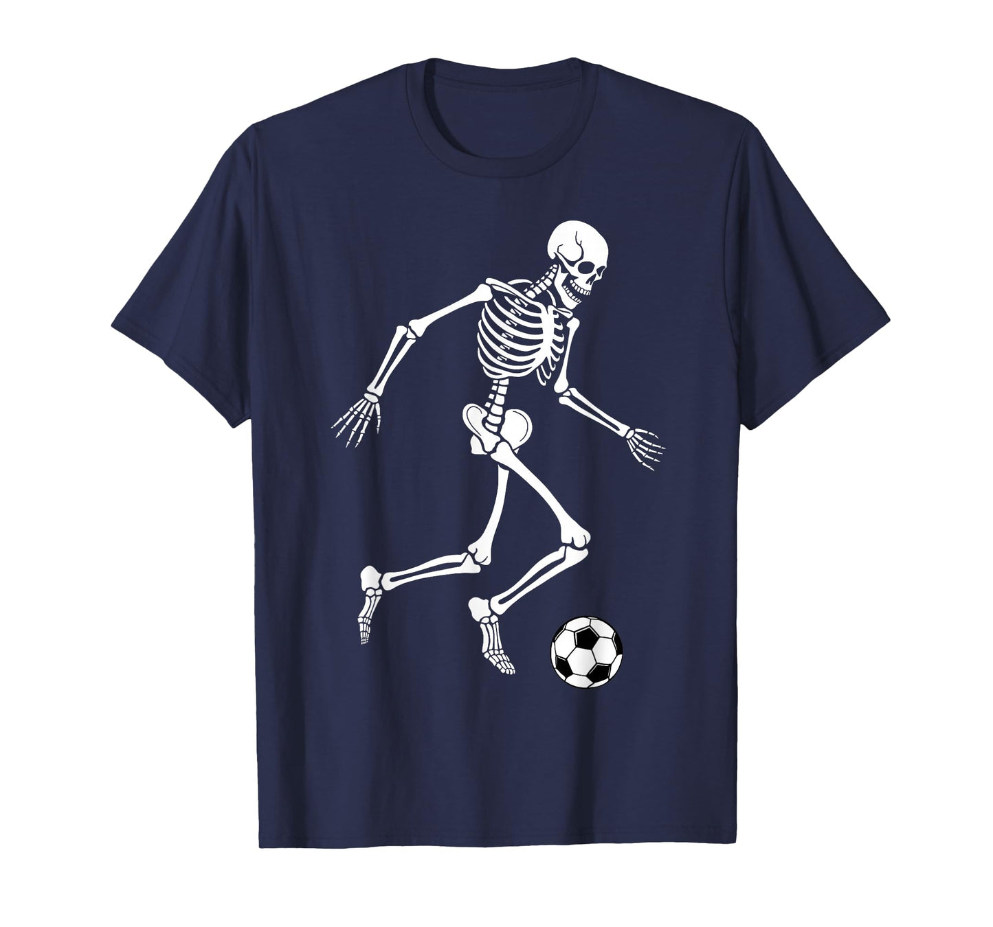 Soccer Skeleton Playing Soccer Halloween Skull Lover T-Shirt
