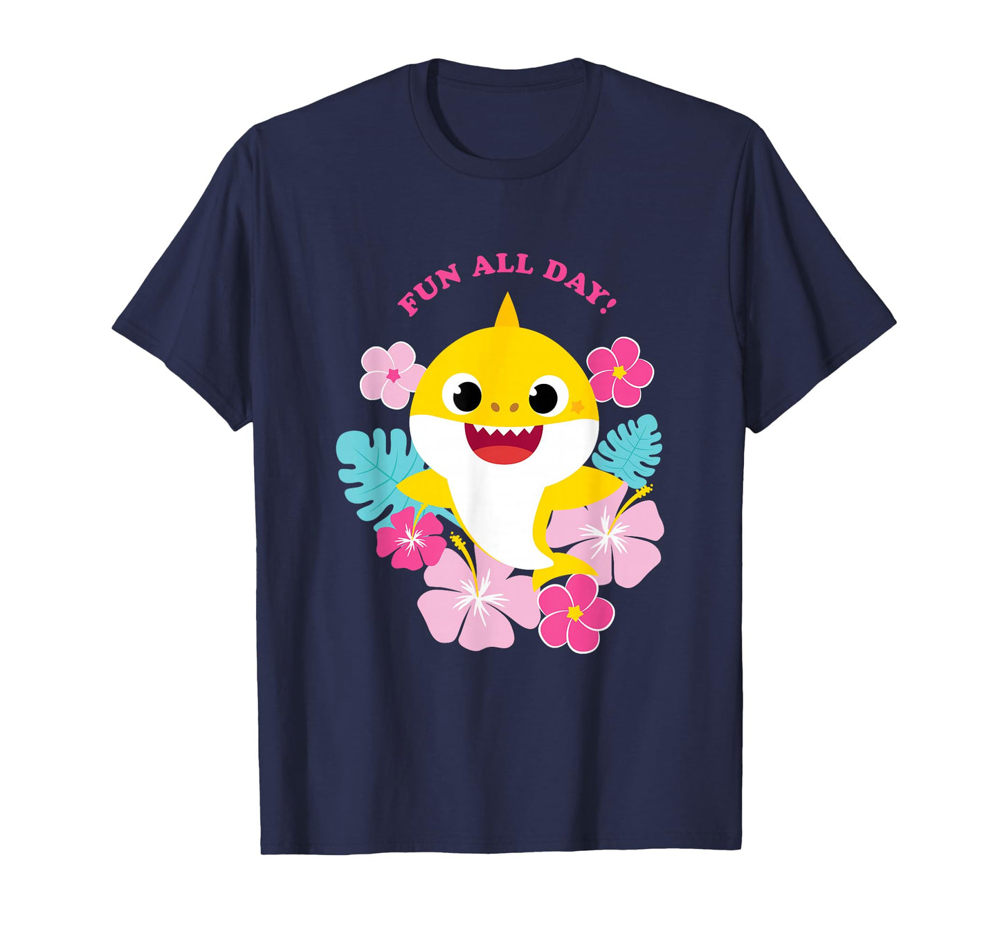Baby Shark Fun All Day Floral T-Shirt