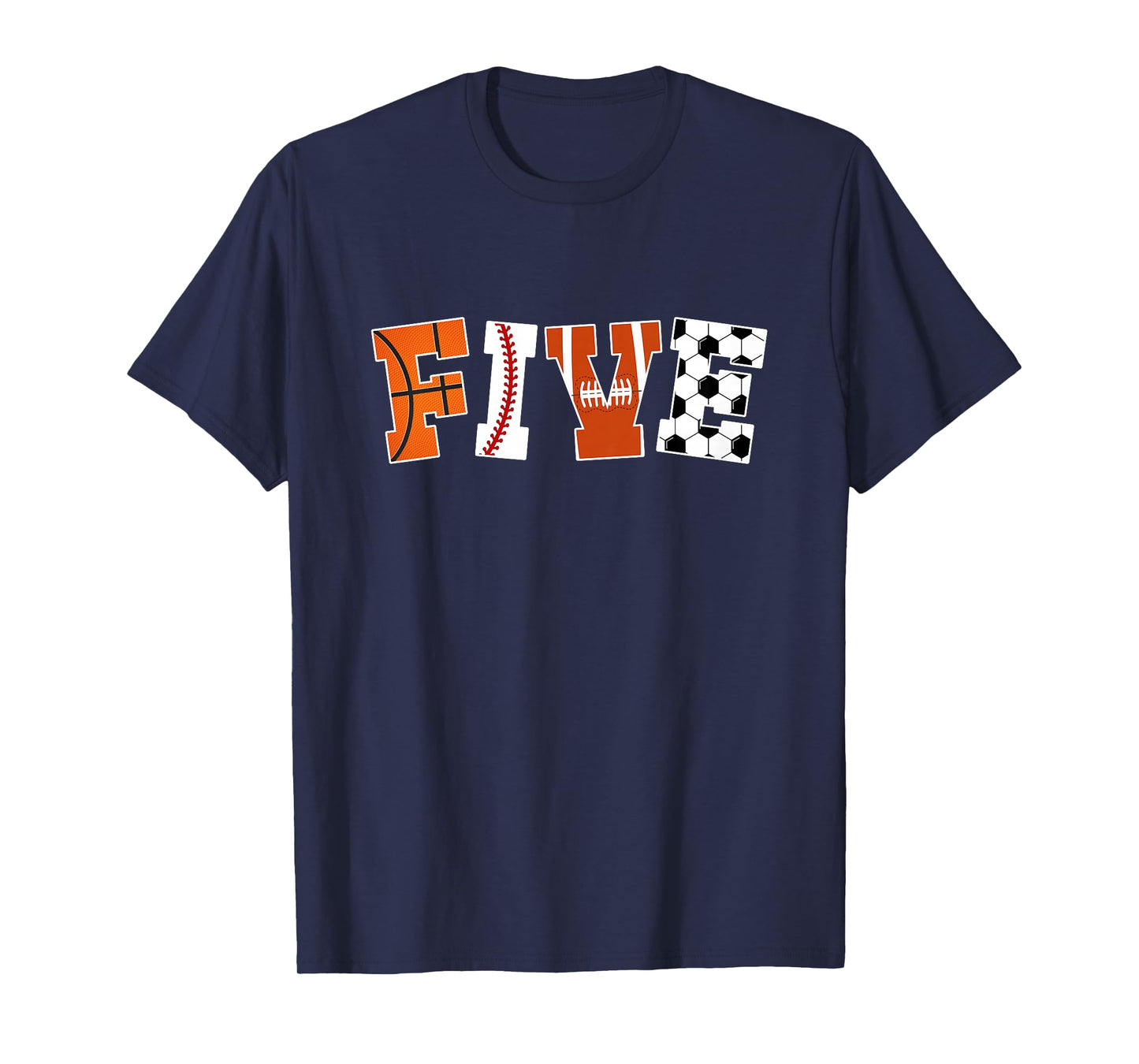 Kids 5th Birthday Sports Birthday Party 5 Year Old Boy T-Shirt