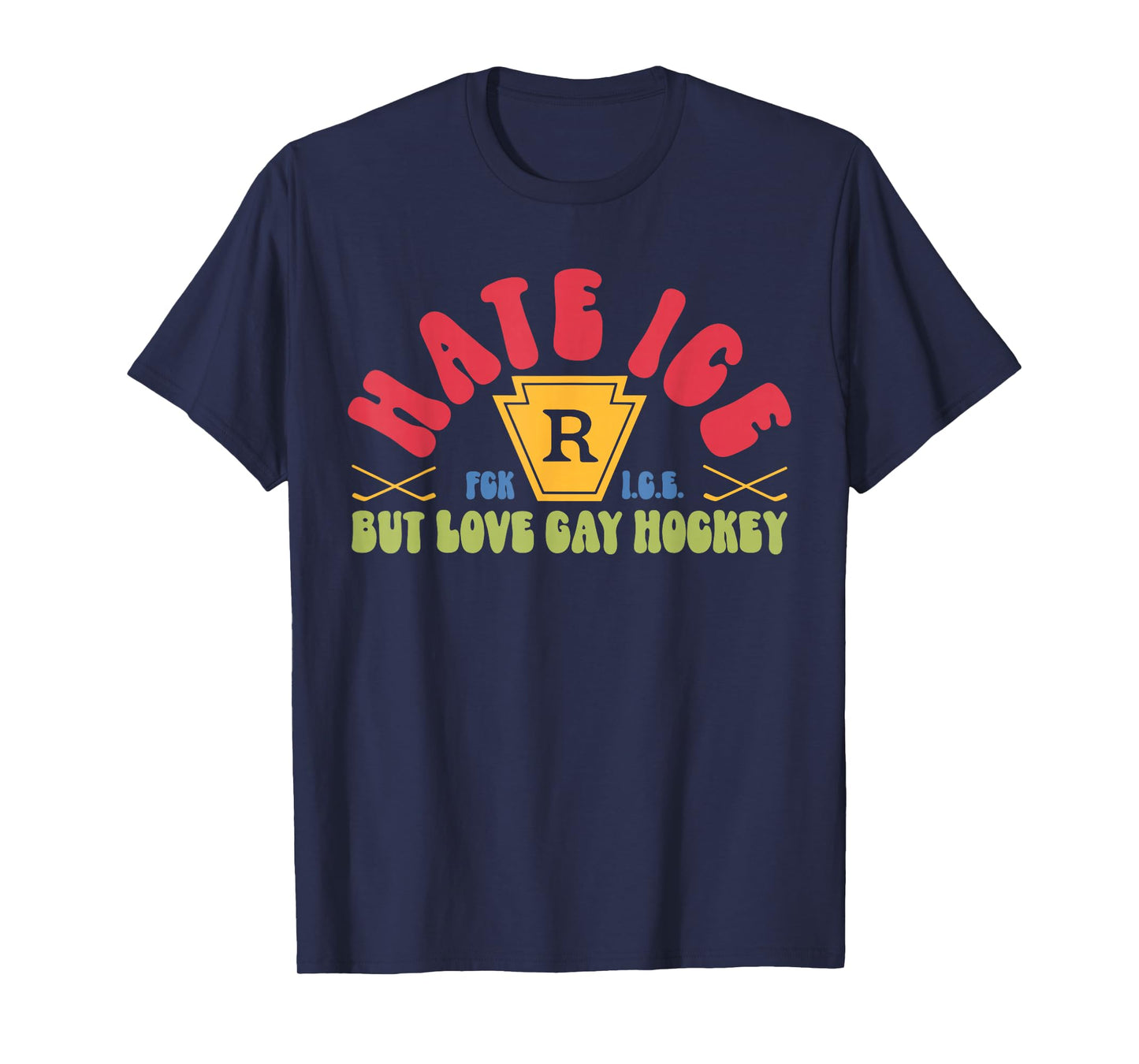 Hate Ice But Love Gay Hockey T-Shirt