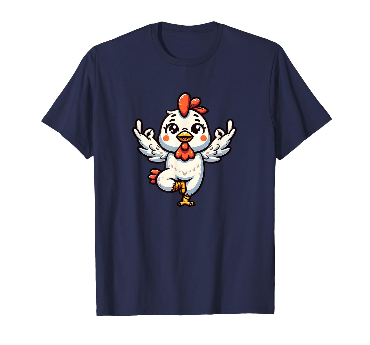 Cute Yoga Chicken Gymnastics fitness workout meditation T-Shirt