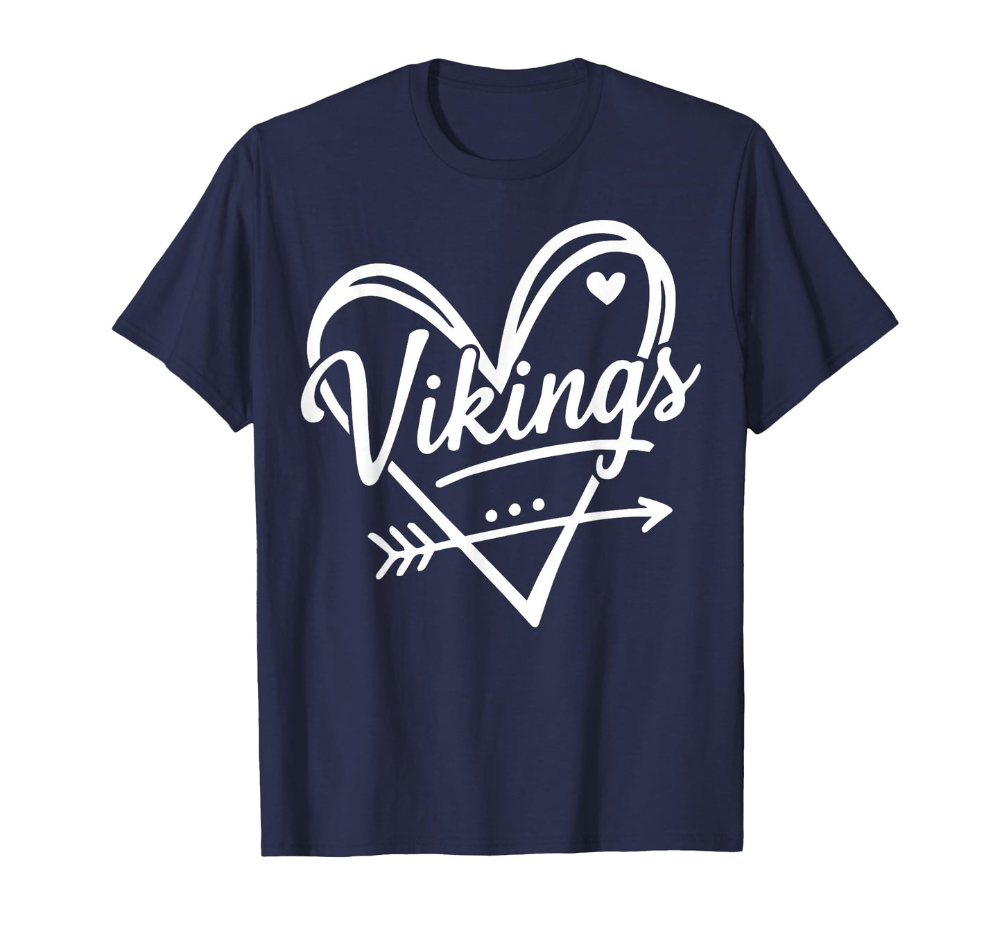 Retro Vikings Heart Cute Name Graphic Gift for Men Women Kid T-Shirt