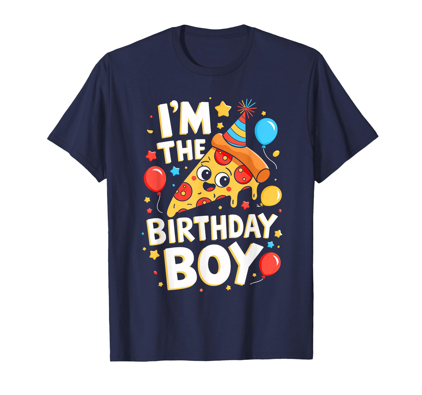 Pizza Birthday Boy Pizza Theme Bday Party Costume T-Shirt