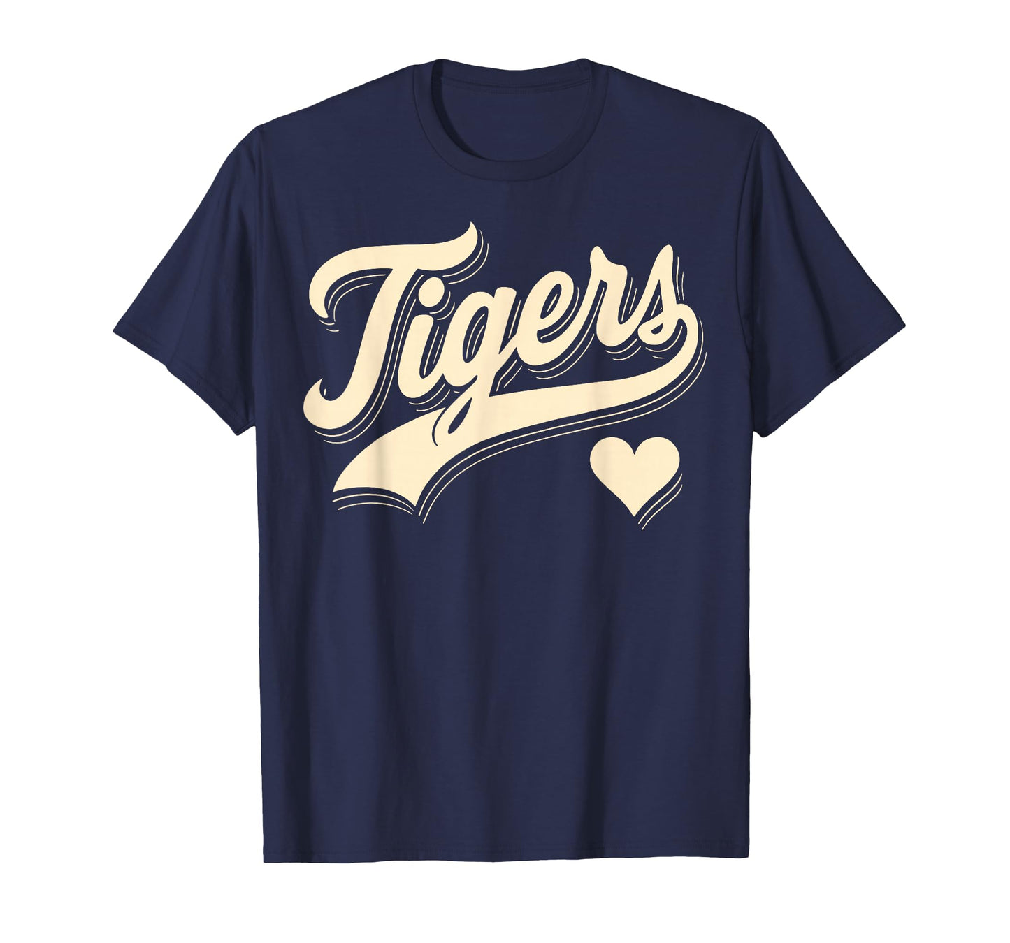 Vintage Tigers Name Heart Gift for Men Women Kid Boy Girl T-Shirt