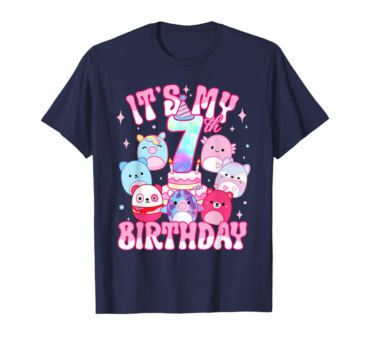 It's My 7th Birthday Squish Squad Girls Kids T-Shirt