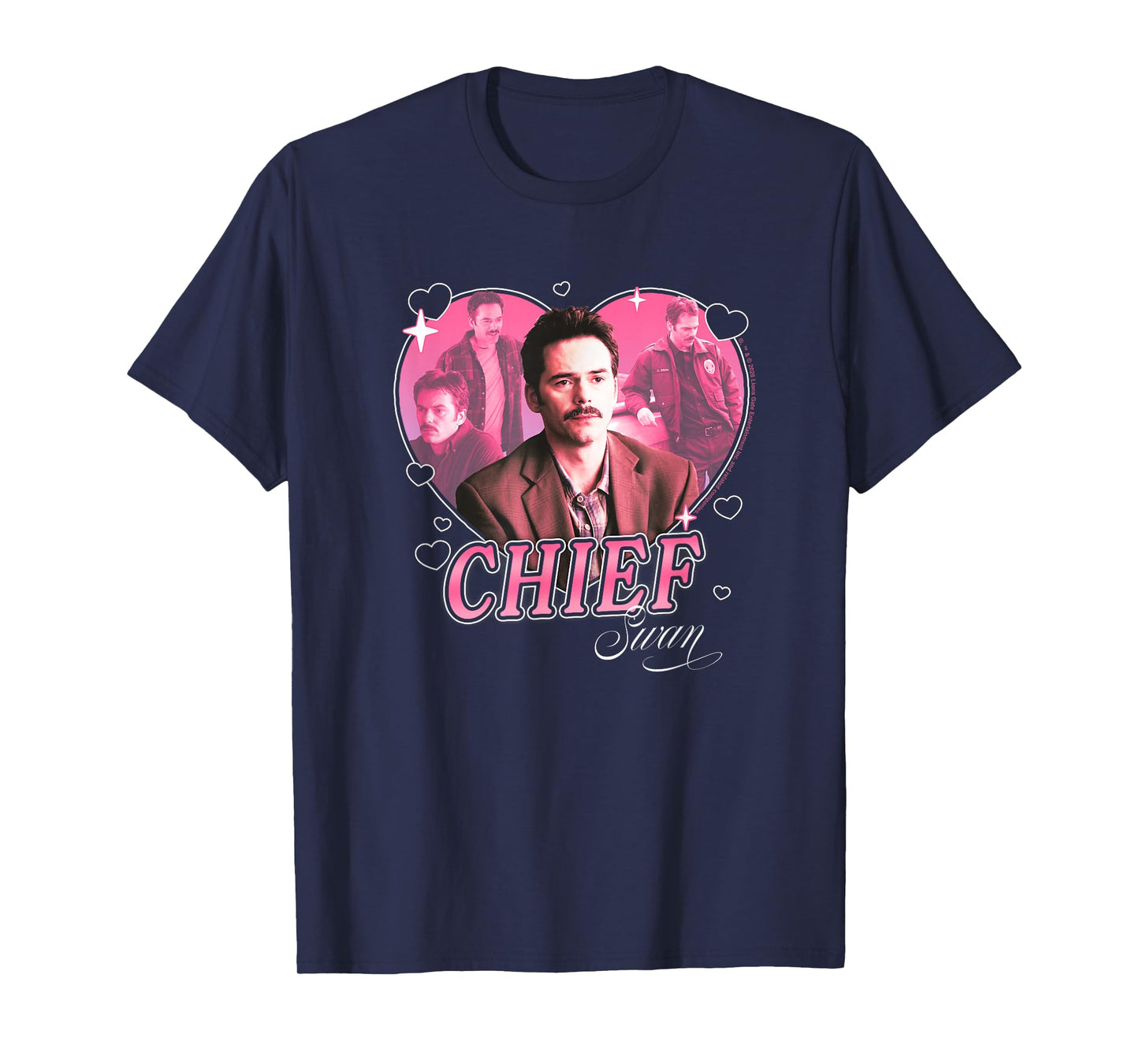 Twilight Chief Charlie Swan Hearts Dad Crush Movie T-Shirt