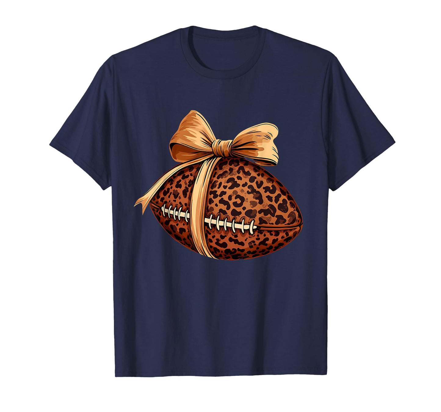 Football Coquette Bow Cute Football Game Day T-Shirt
