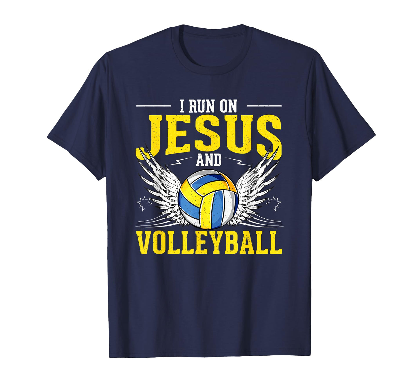 I Run On Jesus and Volleyball T-Shirt