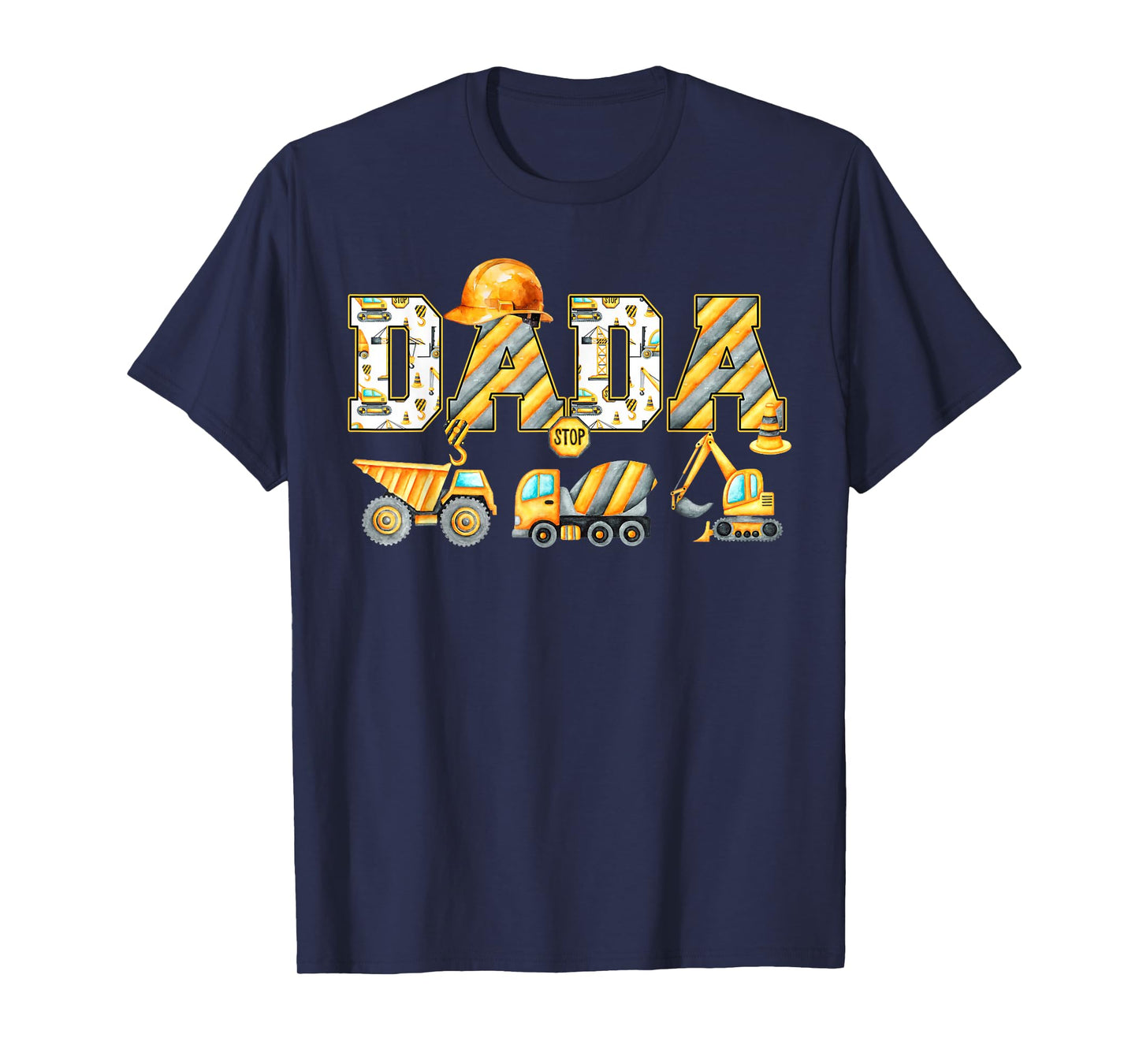 Funny Dada Construction Excavator Kids Matching Family Party T-Shirt