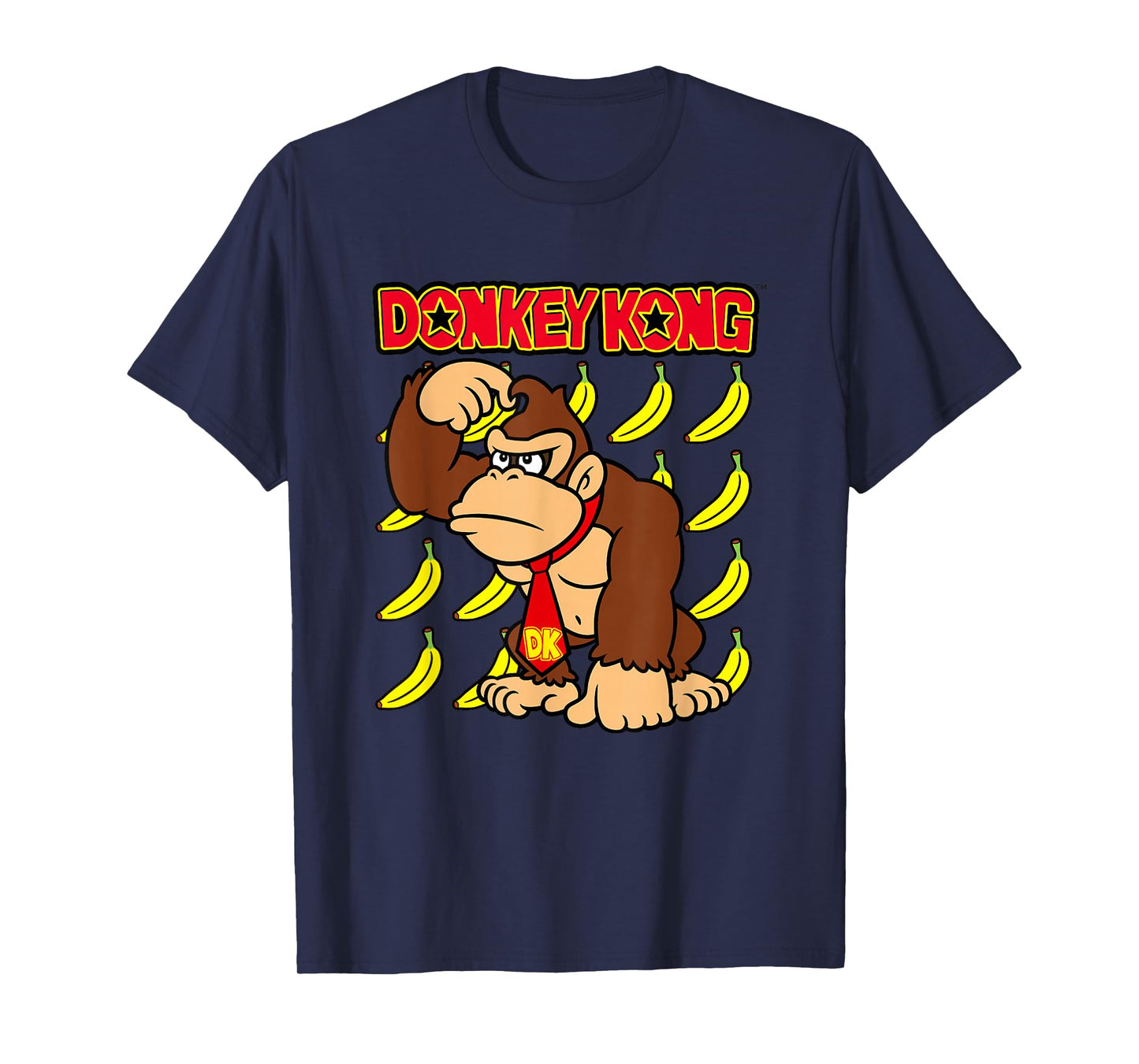 Donkey Kong Ape Thoughts Banana Background T-Shirt