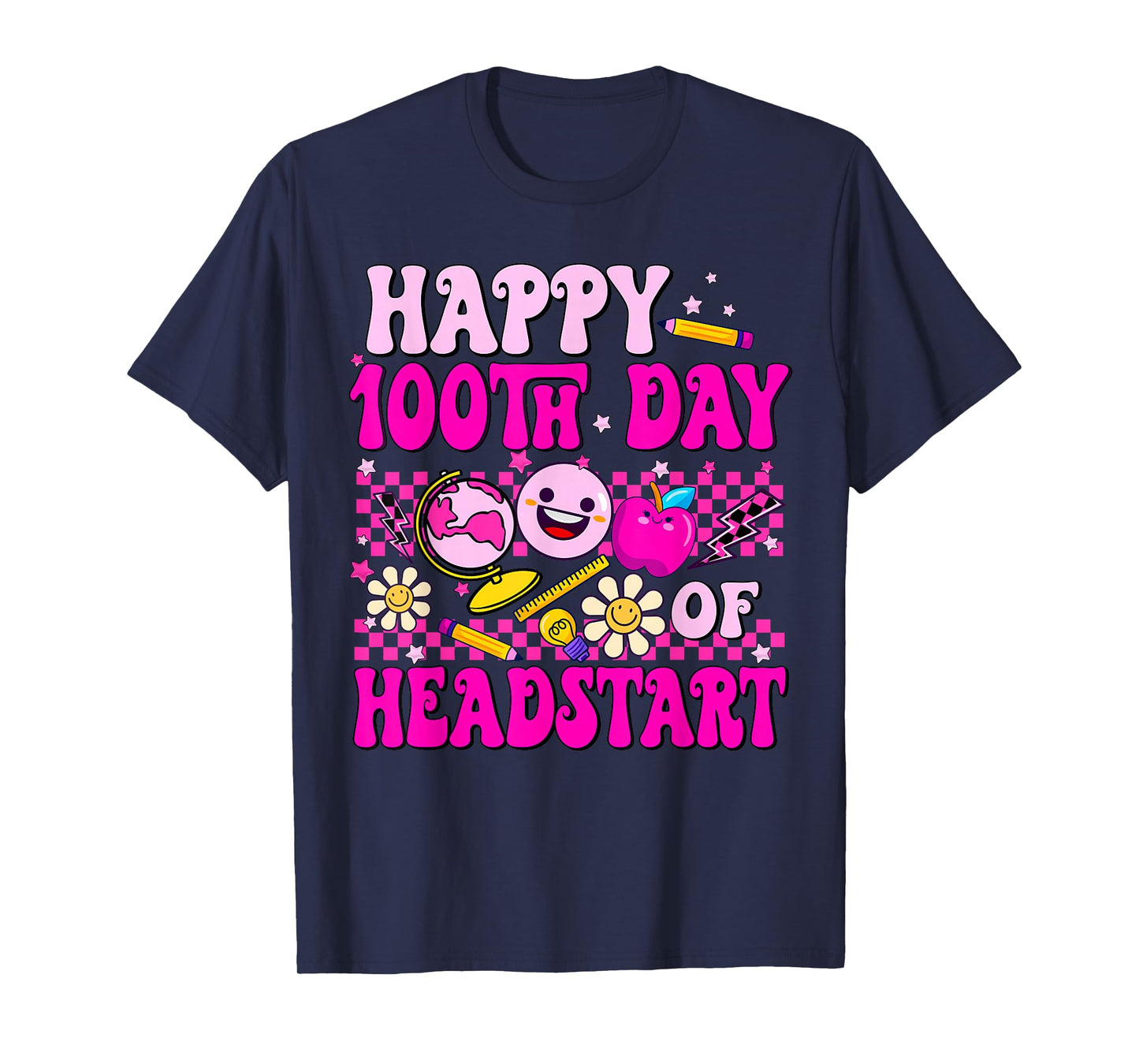 Happy 100th Day of Headstart 100 Days of School Headstart T-Shirt