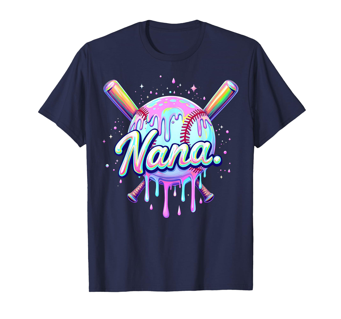 Baseball Drip Nana Cute Tie Dye Baseball Women Mother's Day T-Shirt