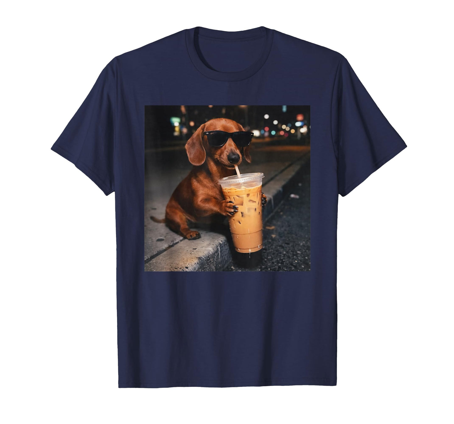 Dachshund Iced Coffee T-Shirt