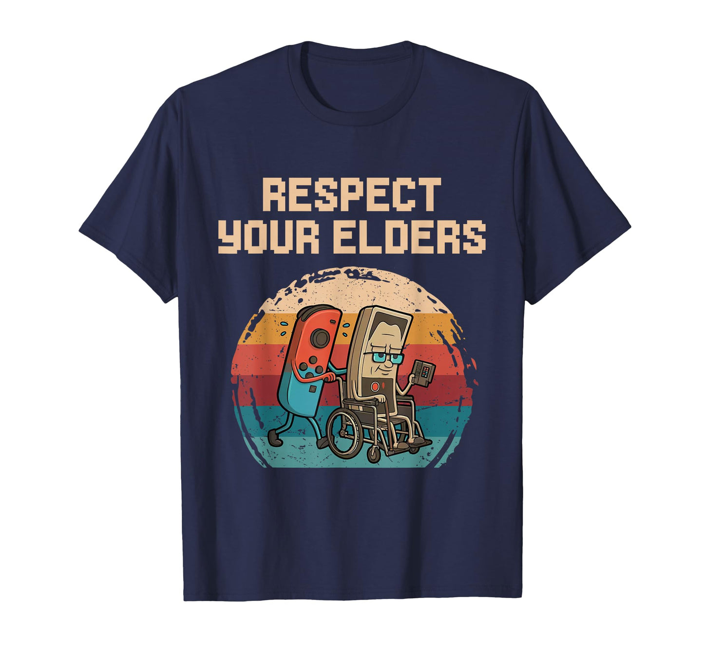 Respect Your Elders Gaming Control Retro Vintage Video Game T-Shirt