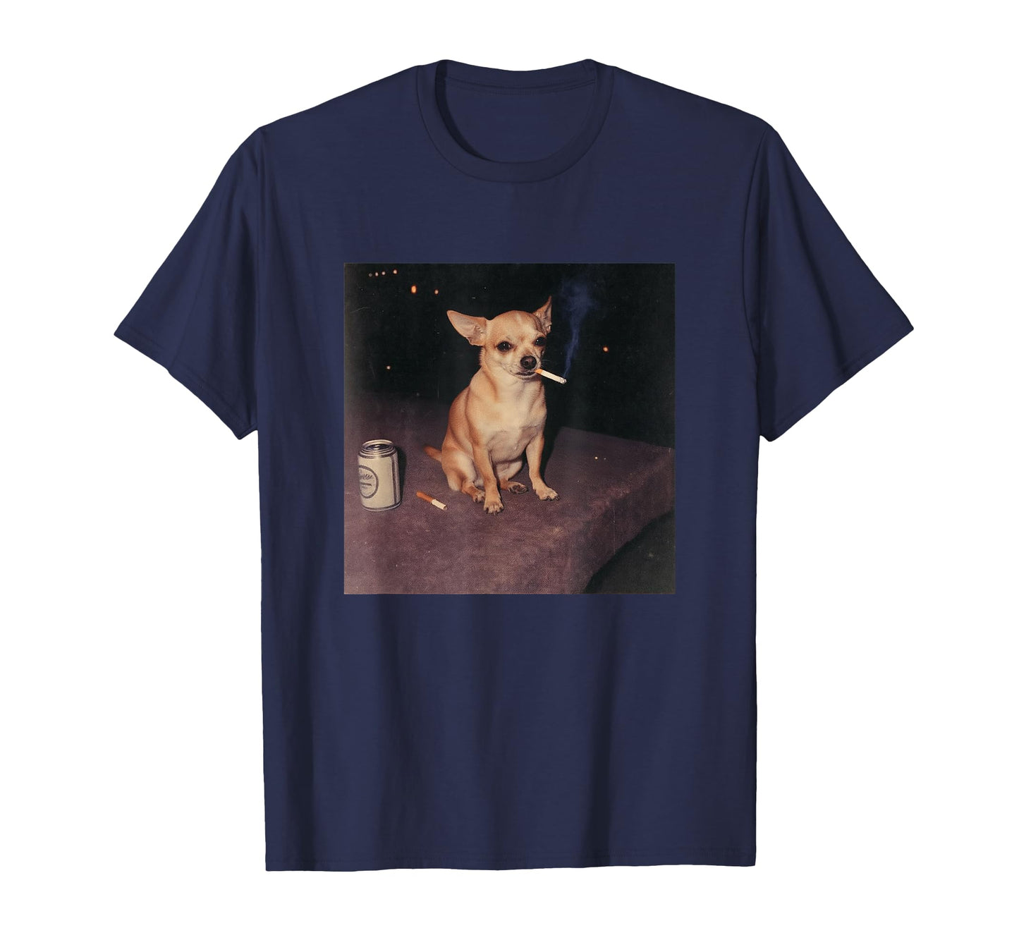Funny Smoking Chihuahua Cigarette Beer Gen Z T-Shirt